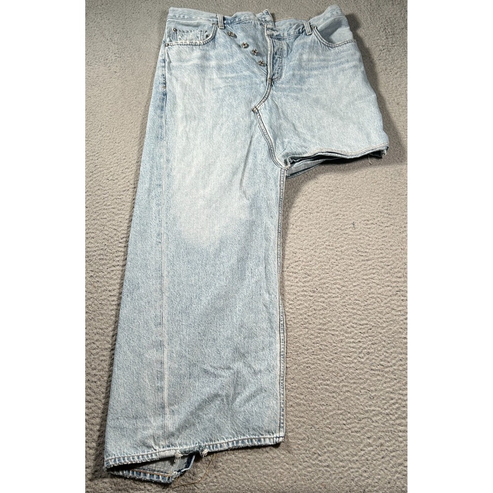 AGOLDE Criss Cross Cropped Jeans Womens 32x22 100% Cotton Made in USA A097-983